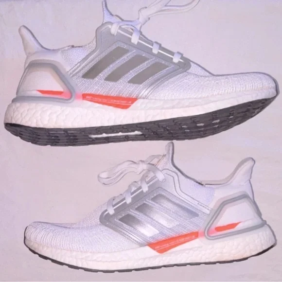 adidas Ultraboost 21 NASA Men's Running Shoes White Silver Orange US Size 8 - Picture 1 of 4